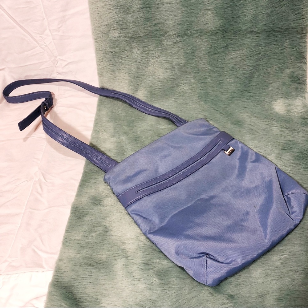 TUMI Powder Blue Nylon Crossbody Bag